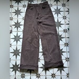 The Reformation Cary High Rise slouchy vintage espresso Sz 27